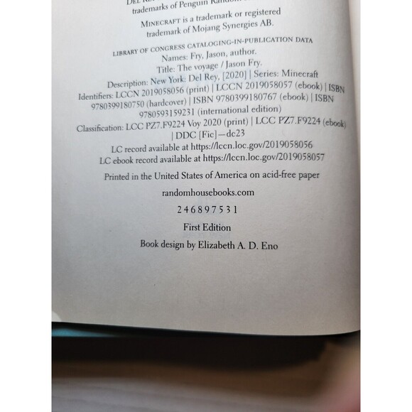 First‎ Edition Minecraft The Voyage Official Minecraft Novel Hardcover Mojang - Picture 5 of 5